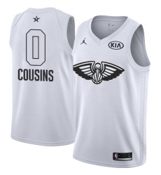 Men's Nike Jordan New Orleans Pelicans #0 DeMarcus Cousins Swingman White 2018 All-Star Game NBA Jersey