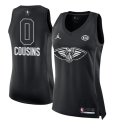 Women's Nike Jordan New Orleans Pelicans #0 DeMarcus Cousins Swingman Black 2018 All-Star Game NBA Jersey