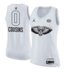 Women's Nike Jordan New Orleans Pelicans #0 DeMarcus Cousins Swingman White 2018 All-Star Game NBA Jersey