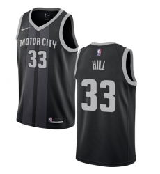 Youth Nike Detroit Pistons #33 Grant Hill Swingman Black NBA Jersey - City Edition
