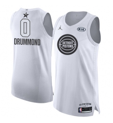 Men's Nike Detroit Pistons #0 Andre Drummond Authentic White 2018 All-Star Game NBA Jersey