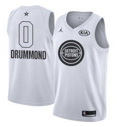 Men's Nike Detroit Pistons #0 Andre Drummond Swingman White 2018 All-Star Game NBA Jersey