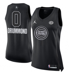 Women's Nike Detroit Pistons #0 Andre Drummond Swingman Black 2018 All-Star Game NBA Jersey