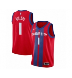 Women's Detroit Pistons #1 Chauncey Billups Swingman Red Basketball Jersey - 2019 20 City Edition