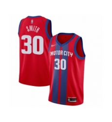 Youth Detroit Pistons #30 Joe Smith Swingman Red Basketball Jersey - 2019 20 City Edition