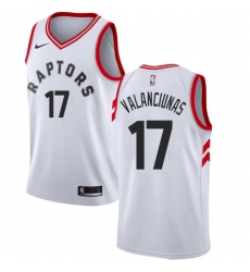 Men's Nike Toronto Raptors #17 Jonas Valanciunas Authentic White NBA Jersey - Association Edition