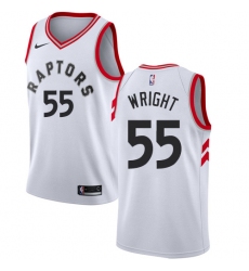 Men's Nike Toronto Raptors #55 Delon Wright Authentic White NBA Jersey - Association Edition