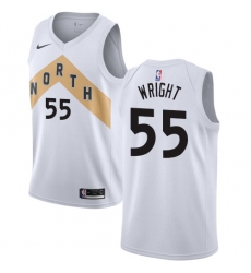 Women's Nike Toronto Raptors #55 Delon Wright Swingman White NBA Jersey - City Edition