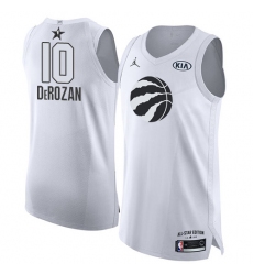 Men's Nike Jordan Toronto Raptors #10 DeMar DeRozan Authentic White 2018 All-Star Game NBA Jersey