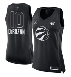 Women's Nike Jordan Toronto Raptors #10 DeMar DeRozan Swingman Black 2018 All-Star Game NBA Jersey