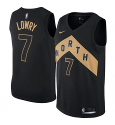 Men's Nike Toronto Raptors #7 Kyle Lowry Authentic Black NBA Jersey - City Edition