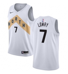 Men's Nike Toronto Raptors #7 Kyle Lowry Swingman White NBA Jersey - City Edition