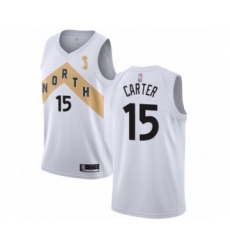 Women's Toronto Raptors #15 Vince Carter Swingman White 2019 Basketball Finals Champions Jersey - City Edition