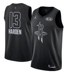 Men's Nike Jordan Houston Rockets #13 James Harden Swingman Black 2018 All-Star Game NBA Jersey