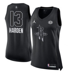 Women's Nike Jordan Houston Rockets #13 James Harden Swingman Black 2018 All-Star Game NBA Jersey