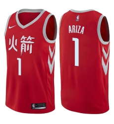 Men's Nike Houston Rockets #1 Trevor Ariza Authentic Red NBA Jersey - City Edition