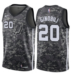 Men's Nike San Antonio Spurs #20 Manu Ginobili Authentic Camo NBA Jersey - City Edition