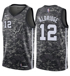 Women's Nike San Antonio Spurs #12 LaMarcus Aldridge Swingman Camo NBA Jersey - City Edition