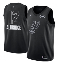 Youth Nike Jordan San Antonio Spurs #12 LaMarcus Aldridge Swingman Black 2018 All-Star Game NBA Jersey