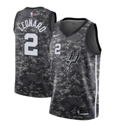 Men's Nike San Antonio Spurs #2 Kawhi Leonard Authentic Camo NBA Jersey - City Edition