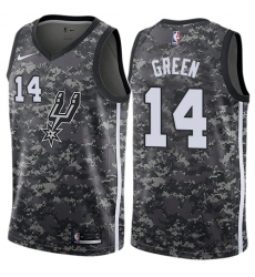 Men's Nike San Antonio Spurs #14 Danny Green Authentic Camo NBA Jersey - City Edition