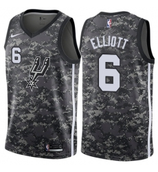 Women's Nike San Antonio Spurs #6 Sean Elliott Swingman Camo NBA Jersey - City Edition