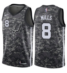 Men's Nike San Antonio Spurs #8 Patty Mills Authentic Camo NBA Jersey - City Edition