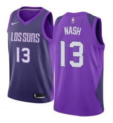 Women's Nike Phoenix Suns #13 Steve Nash Swingman Purple NBA Jersey - City Edition