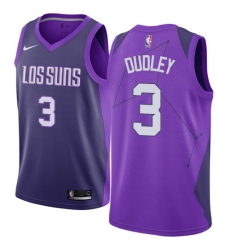 Men's Nike Phoenix Suns #3 Jared Dudley Swingman Purple NBA Jersey - City Edition