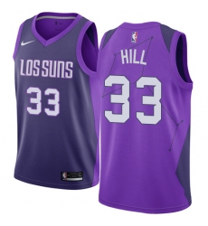 Men's Nike Phoenix Suns #33 Grant Hill Authentic Purple NBA Jersey - City Edition