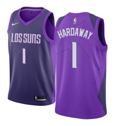 Men's Nike Phoenix Suns #1 Penny Hardaway Swingman Purple NBA Jersey - City Edition