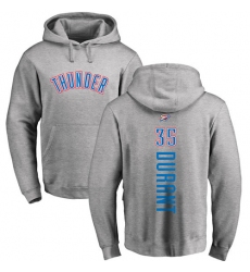 NBA Nike Oklahoma City Thunder #35 Kevin Durant Ash Backer Pullover Hoodie