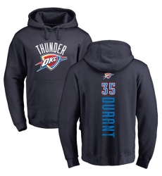 NBA Nike Oklahoma City Thunder #35 Kevin Durant Navy Blue Backer Pullover Hoodie