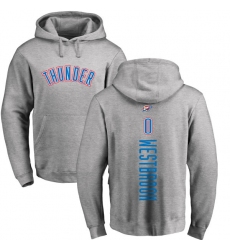 NBA Nike Oklahoma City Thunder #0 Russell Westbrook Ash Backer Pullover Hoodie