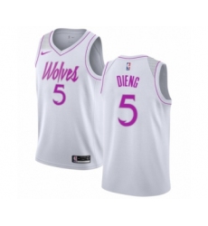 Men's Nike Minnesota Timberwolves #5 Gorgui Dieng White Swingman Jersey - Earned Edition