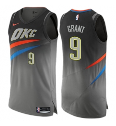 Men's Nike Oklahoma City Thunder #9 Jerami Grant Authentic Gray NBA Jersey - City Edition