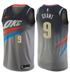 Women's Nike Oklahoma City Thunder #9 Jerami Grant Swingman Gray NBA Jersey - City Edition