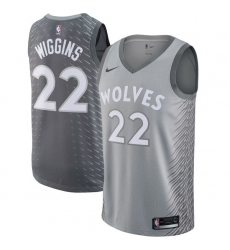 Men's Nike Minnesota Timberwolves #22 Andrew Wiggins Authentic Gray NBA Jersey - City Edition