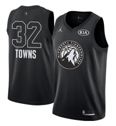 Youth Nike Jordan Minnesota Timberwolves #32 Karl-Anthony Towns Swingman Black 2018 All-Star Game NBA Jersey