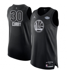 Men's Nike Jordan Golden State Warriors #30 Stephen Curry Authentic Black 2018 All-Star Game NBA Jersey