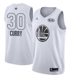 Men's Nike Jordan Golden State Warriors #30 Stephen Curry Swingman White 2018 All-Star Game NBA Jersey