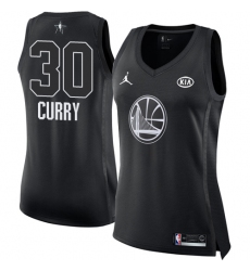 Women's Nike Jordan Golden State Warriors #30 Stephen Curry Swingman Black 2018 All-Star Game NBA Jersey