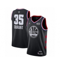 Men's Jordan Golden State Warriors #35 Kevin Durant Swingman Black 2019 All-Star Game Basketball Jersey