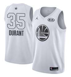 Men's Nike Jordan Golden State Warriors #35 Kevin Durant Swingman White 2018 All-Star Game NBA Jersey