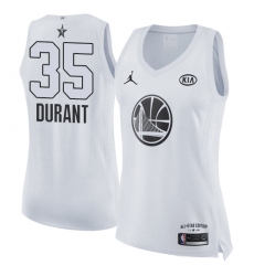 Women's Nike Jordan Golden State Warriors #35 Kevin Durant Swingman White 2018 All-Star Game NBA Jersey