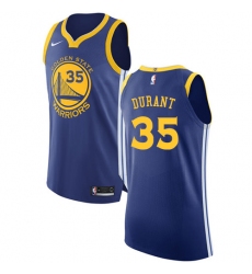 Youth Nike Golden State Warriors #35 Kevin Durant Authentic Royal Blue Road NBA Jersey - Icon Edition