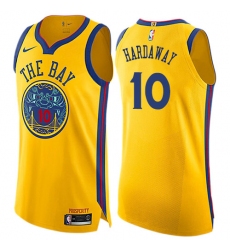 Youth Nike Golden State Warriors #10 Tim Hardaway Swingman Gold NBA Jersey - City Edition