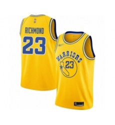 Women's Golden State Warriors #23 Mitch Richmond Swingman Gold Hardwood Classics Basketball Jersey