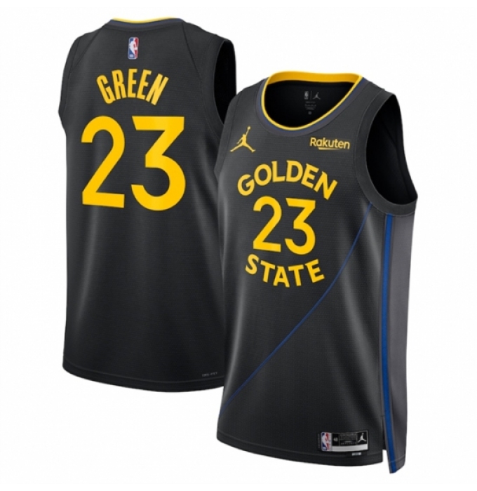 Men's Golden State Warriors #23 Draymond Green Black 2024 25 Statement Edition Stitched Basketball Jersey