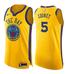 Youth Nike Golden State Warriors #5 Kevon Looney Swingman Gold NBA Jersey - City Edition